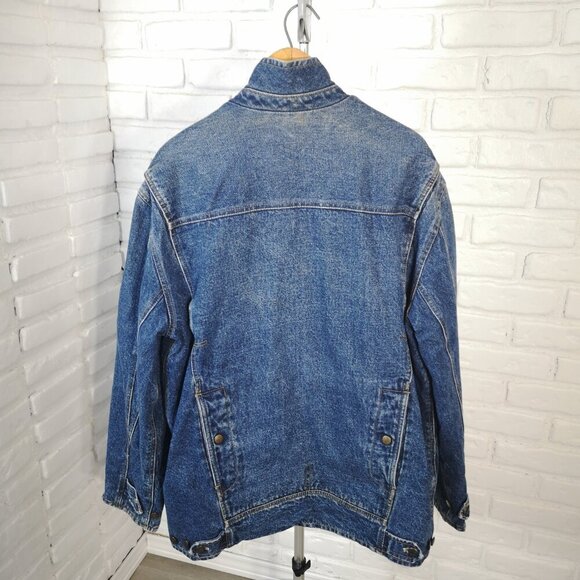 Calvin Klein Jeans Co. Men's Size Medium Lined Medium Wash Heavy Jean Jacket - Picture 6 of 15